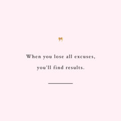 Lose All Excuses Weight Loss Inspiration Quote / @spotebi