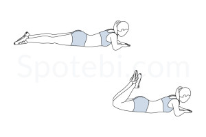 Lying hamstring curls exercise guide with instructions, demonstration, calories burned and muscles worked. Learn proper form, discover all health benefits and choose a workout. https://www.spotebi.com/exercise-guide/lying-hamstring-curls/