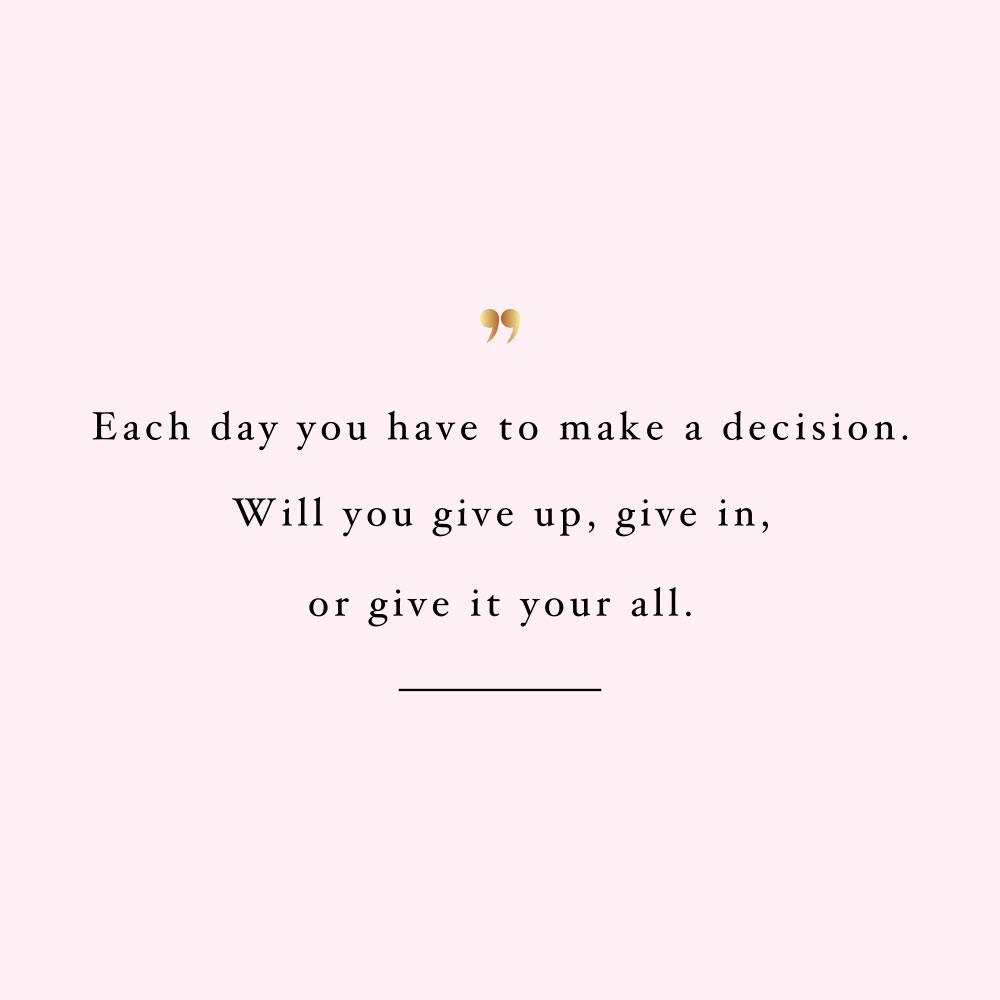 Make a decision! Browse our collection of motivational fitness and healthy lifestyle quotes and get instant health and wellness inspiration. Stay focused and get fit, healthy and happy! https://www.spotebi.com/workout-motivation/make-a-decision/