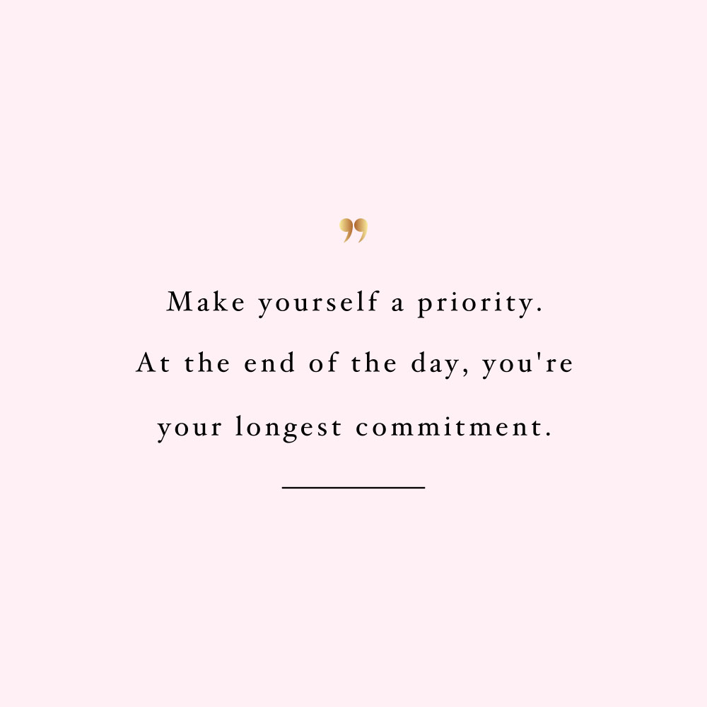 Make yourself a priority! Browse our collection of inspirational fitness and wellness quotes and get instant self-love and healthy lifestyle motivation. Stay focused and get fit, healthy and happy! https://www.spotebi.com/workout-motivation/make-yourself-a-priority/