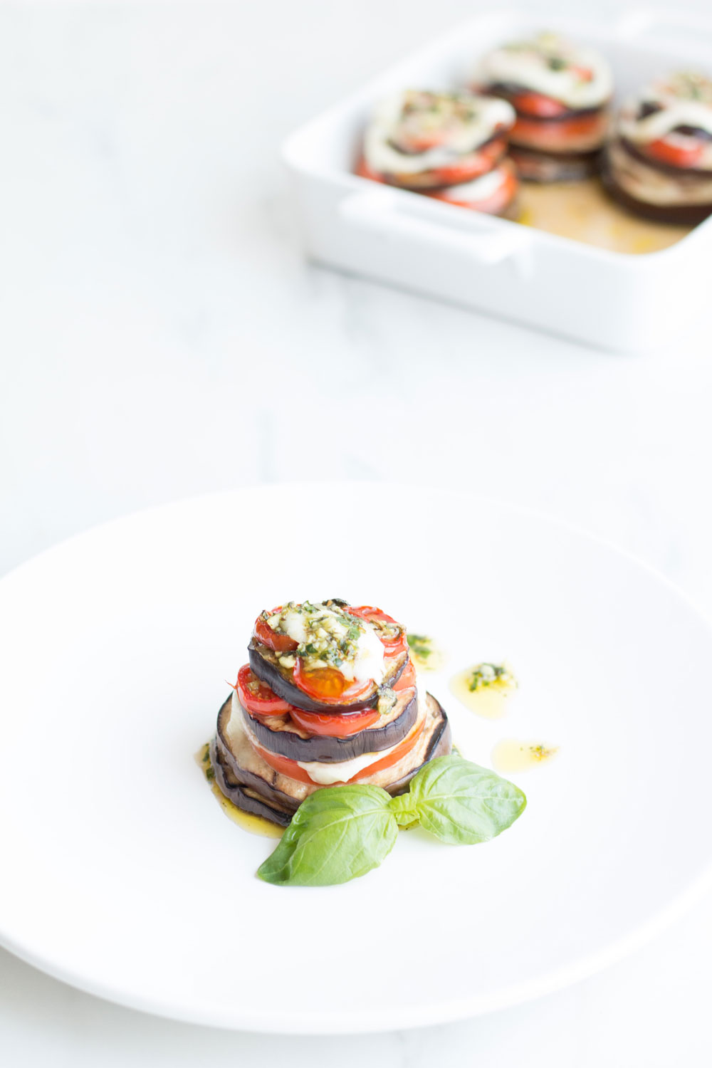 Heart-Healthy Recipe with only 307 Calories per Serving | Mediterranean Eggplant, Tomato, and Mozzarella Stacks https://www.spotebi.com/recipes/mediterranean-eggplant-tomato-mozzarella-stacks/