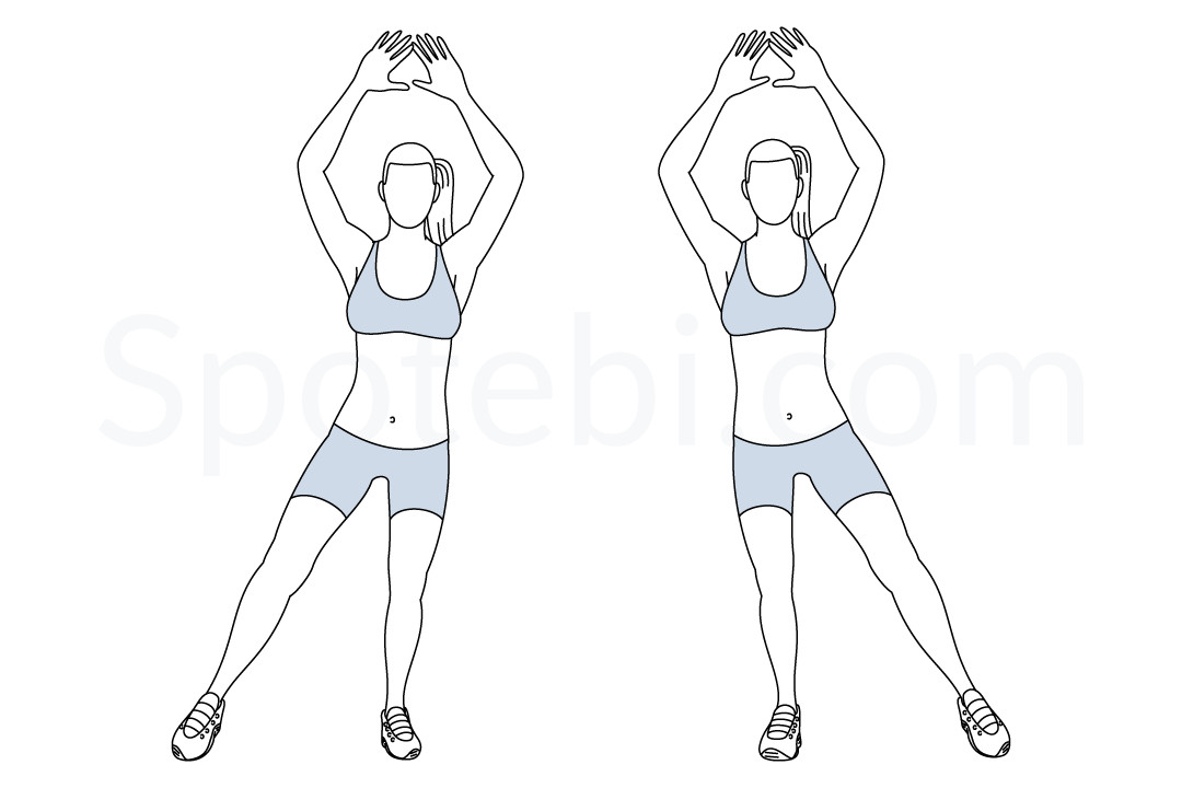 Modified jumping jacks exercise guide with instructions, demonstration, calories burned and muscles worked. Learn proper form, discover all health benefits and choose a workout. https://www.spotebi.com/exercise-guide/modified-jumping-jacks/