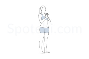 Mountain pose (Tadasana) instructions, illustration and mindfulness practice. Learn about preparatory, complementary and follow-up poses, and discover all health benefits. https://www.spotebi.com/exercise-guide/tadasana/