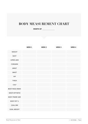 Ideal Body Weight Printable / @spotebi