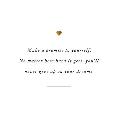 Never Give Up On Your Dreams | Health And Wellness Motivation Quote / @spotebi