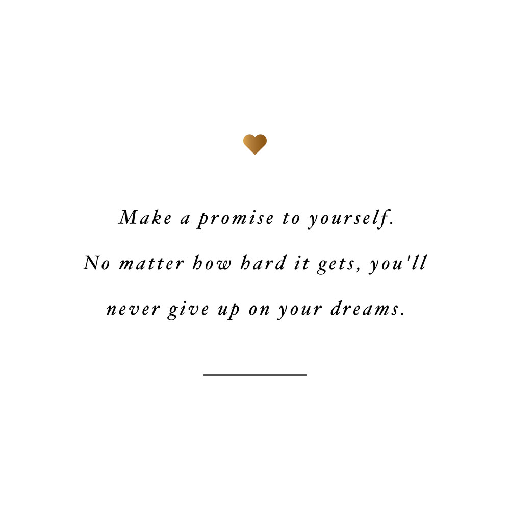 Never give up on your dreams! Browse our collection of inspirational fitness and healthy lifestyle quotes and get instant health and wellness motivation. Stay focused and get fit, healthy and happy! https://www.spotebi.com/workout-motivation/never-give-up-on-your-dreams/