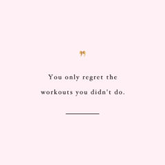 No Regrets Inspirational Workout Quote / @spotebi