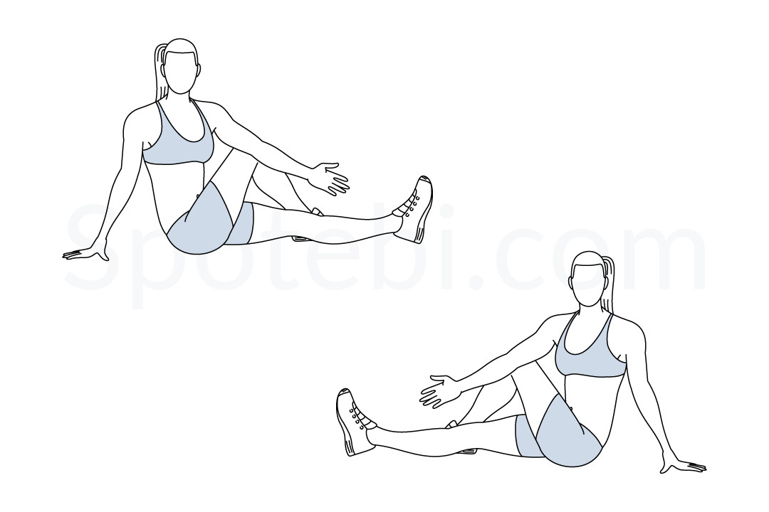 Lower back stretch exercise guide with instructions, demonstration, calories burned and muscles worked. Learn proper form, discover all health benefits and choose a workout. https://www.spotebi.com/exercise-guide/lower-back-stretch/