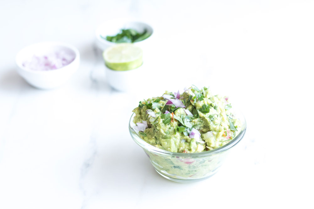 Perfect Chunky Guacamole Recipe: Full of healthy fats, nutrients, and calorie conscious! https://www.spotebi.com/recipes/perfect-chunky-guacamole/