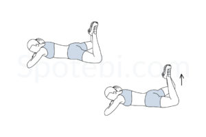 Pilates grasshopper exercise guide with instructions, demonstration, calories burned and muscles worked. Learn proper form, discover all health benefits and choose a workout. https://www.spotebi.com/exercise-guide/pilates-grasshopper/