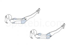Pilates hundred exercise guide with instructions, demonstration, calories burned and muscles worked. Learn proper form, discover all health benefits and choose a workout. https://www.spotebi.com/exercise-guide/pilates-hundred/