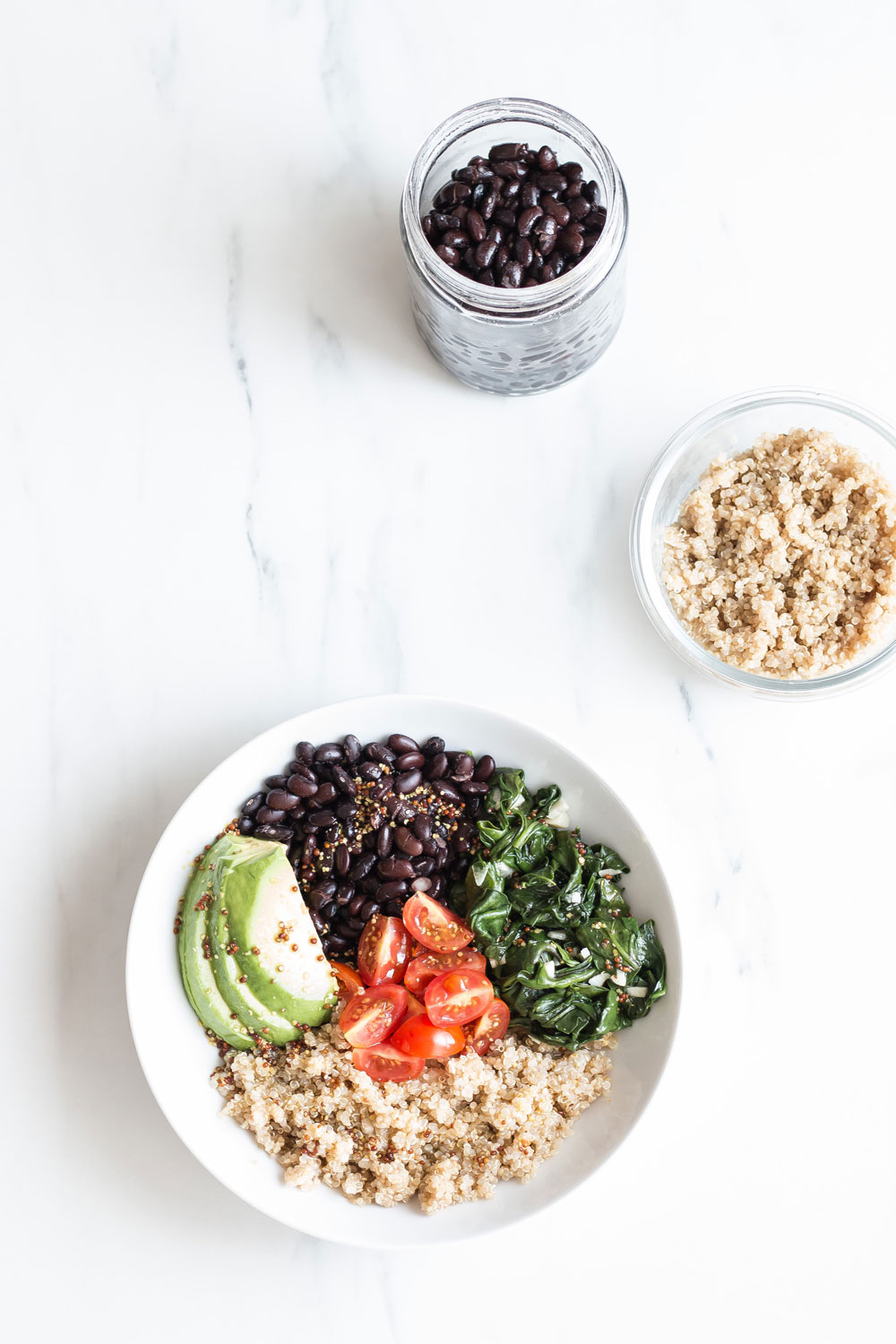 Plant-Based Black Bean & Quinoa Bowl Recipe: The ideal lunch for a busy day and a smart girl! https://www.spotebi.com/recipes/plant-based-black-bean-quinoa-bowl/