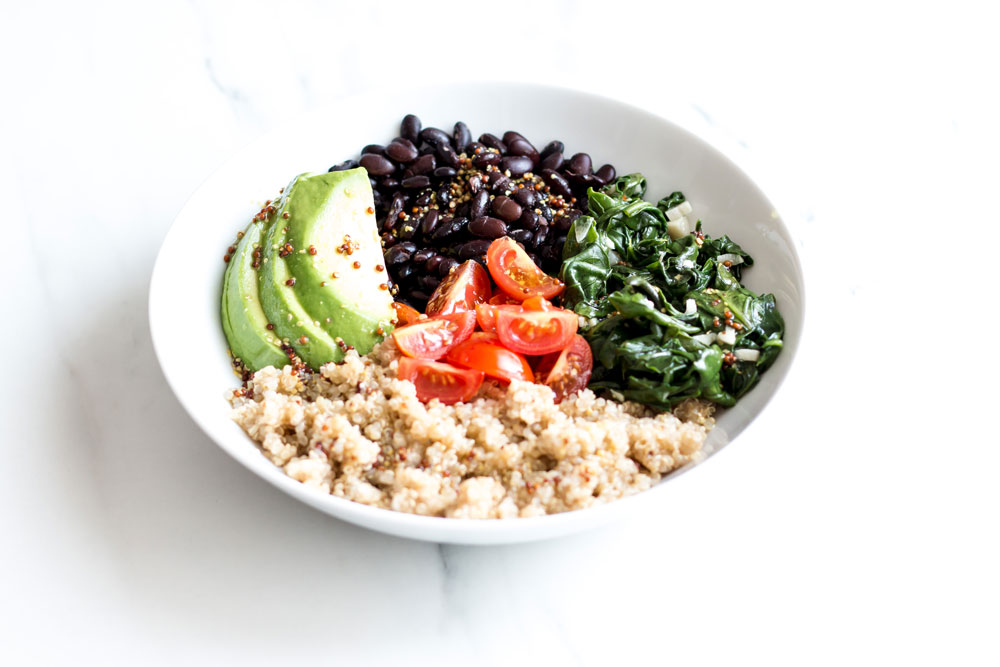 Plant-Based Black Bean & Quinoa Bowl Recipe: The ideal lunch for a busy day and a smart girl! https://www.spotebi.com/recipes/plant-based-black-bean-quinoa-bowl/