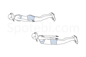 Prone Back Extension Exercise Guide / @spotebi