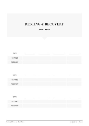 Resting And Recovery Heart Rates Template / @spotebi