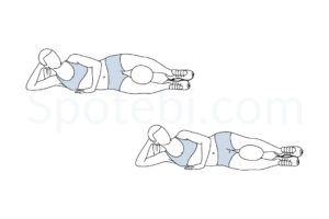 Reverse clamshell exercise guide with instructions, demonstration, calories burned and muscles worked. Learn proper form, discover all health benefits and choose a workout. https://www.spotebi.com/exercise-guide/reverse-clamshell/