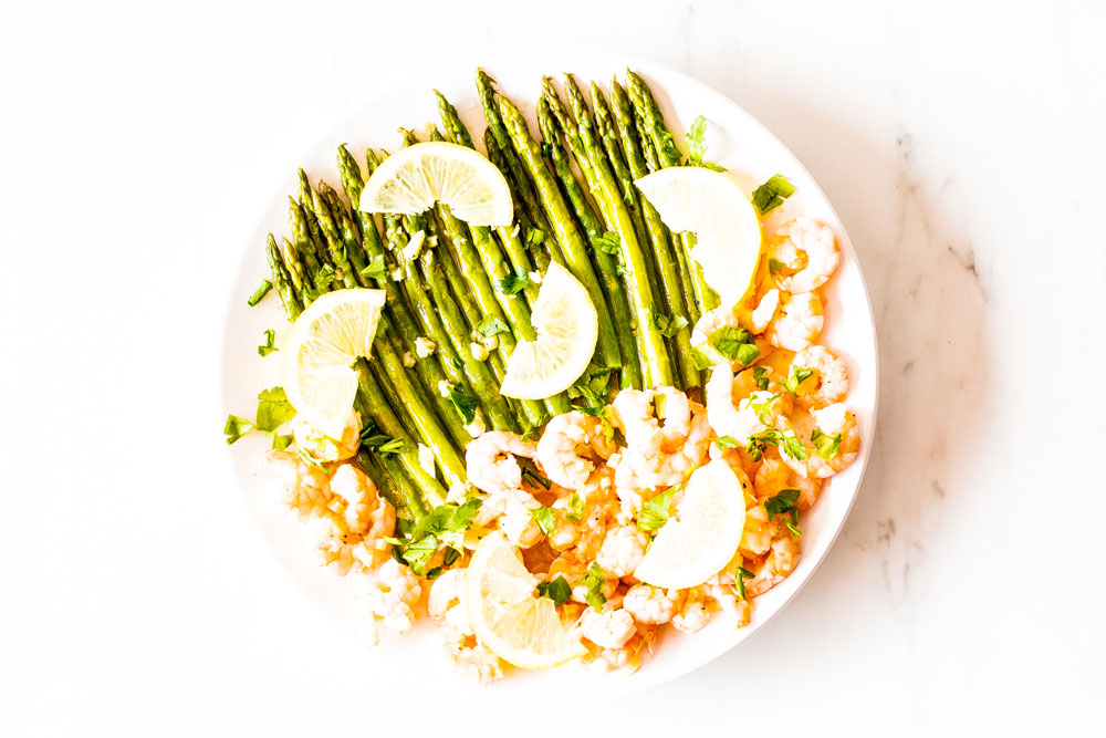 This Sauteed Garlic Shrimp with Asparagus recipe is perfect for a healthy, quick, and delicious dinner! It's packed with vitamins, minerals, protein, and fiber, and it's going to become your new favorite seafood dish! https://www.spotebi.com/recipes/sauteed-garlic-shrimp-asparagus/