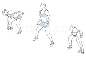 Side shuffle exercise guide with instructions, demonstration, calories burned and muscles worked. Learn proper form, discover all health benefits and choose a workout. https://www.spotebi.com/exercise-guide/side-shuffle/