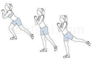 Single leg squat kickback exercise guide with instructions, demonstration, calories burned and muscles worked. Learn proper form, discover all health benefits and choose a workout. https://www.spotebi.com/exercise-guide/single-leg-squat-kickback/