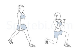 Split squat curl exercise guide with instructions, demonstration, calories burned and muscles worked. Learn proper form, discover all health benefits and choose a workout. https://www.spotebi.com/exercise-guide/split-squat-curl/