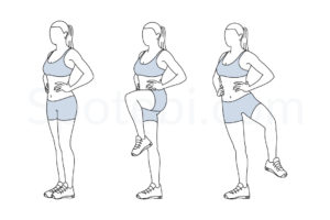 Standing open the gate exercise guide with instructions, demonstration, calories burned and muscles worked. Learn proper form, discover all health benefits and choose a workout. https://www.spotebi.com/exercise-guide/standing-open-the-gate/