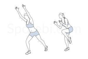 Stutter steps exercise guide with instructions, demonstration, calories burned and muscles worked. Learn proper form, discover all health benefits and choose a workout. https://www.spotebi.com/exercise-guide/stutter-steps/