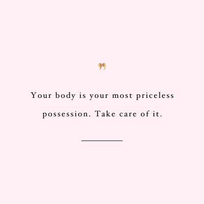 Take Care Of Your Body | Fitness And Training Inspirational Quote / @spotebi