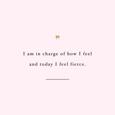 Today I Feel Fierce | Inspirational Wellness And Healthy Lifestyle Quote / @spotebi