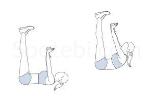 Toe touch exercise guide with instructions, demonstration, calories burned and muscles worked. Learn proper form, discover all health benefits and choose a workout. https://www.spotebi.com/exercise-guide/toe-touch/