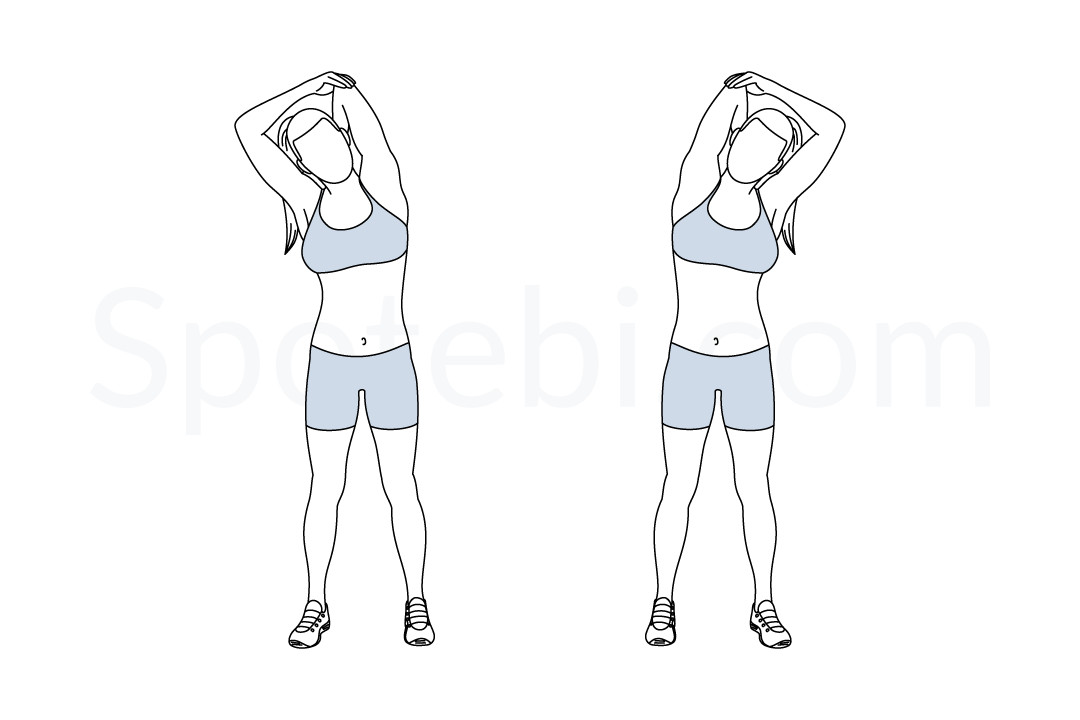 Triceps stretch exercise guide with instructions, demonstration, calories burned and muscles worked. Learn proper form, discover all health benefits and choose a workout. https://www.spotebi.com/exercise-guide/triceps-stretch/