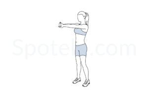 Upper back stretch exercise guide with instructions, demonstration, calories burned and muscles worked. Learn proper form, discover all health benefits and choose a workout. https://www.spotebi.com/exercise-guide/upper-back-stretch/