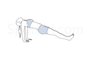Upward plank pose (Purvottanasana) instructions, illustration, and mindfulness practice. Learn about preparatory, complementary and follow-up poses, and discover all health benefits. https://www.spotebi.com/exercise-guide/upward-plank-pose/