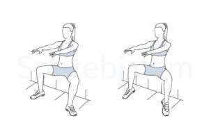 Wall sit plie calf raise exercise guide with instructions, demonstration, calories burned and muscles worked. Learn proper form, discover all health benefits and choose a workout. https://www.spotebi.com/exercise-guide/wall-sit-plie-calf-raise/